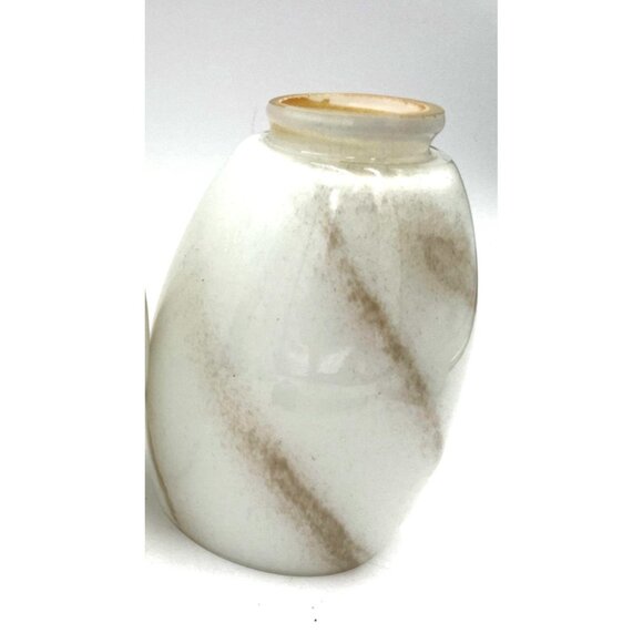 Vintage 1970s Glass Pendant Light Shade Brown Drizzle Swirls Westinghouse - Picture 6 of 6